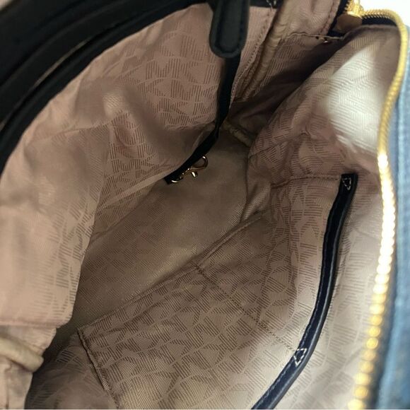 Michael Kors Rhea Medium Blue Logo Backpack - Picture 12 of 15